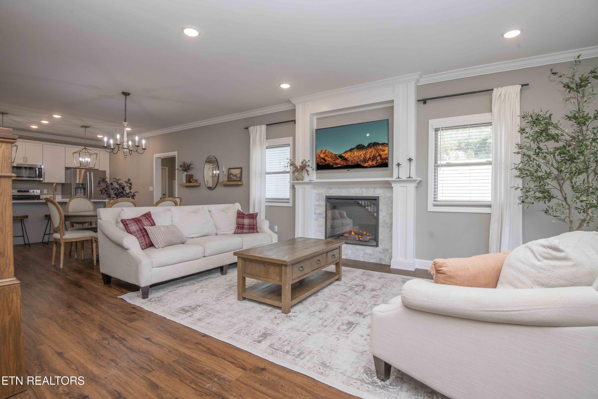 1562 Pullen Road Sevierville, TN 37862 - Photo 9 of 53 a living room with furniture and a fireplace