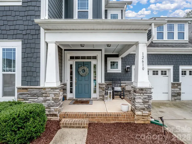 a view of a building with patio