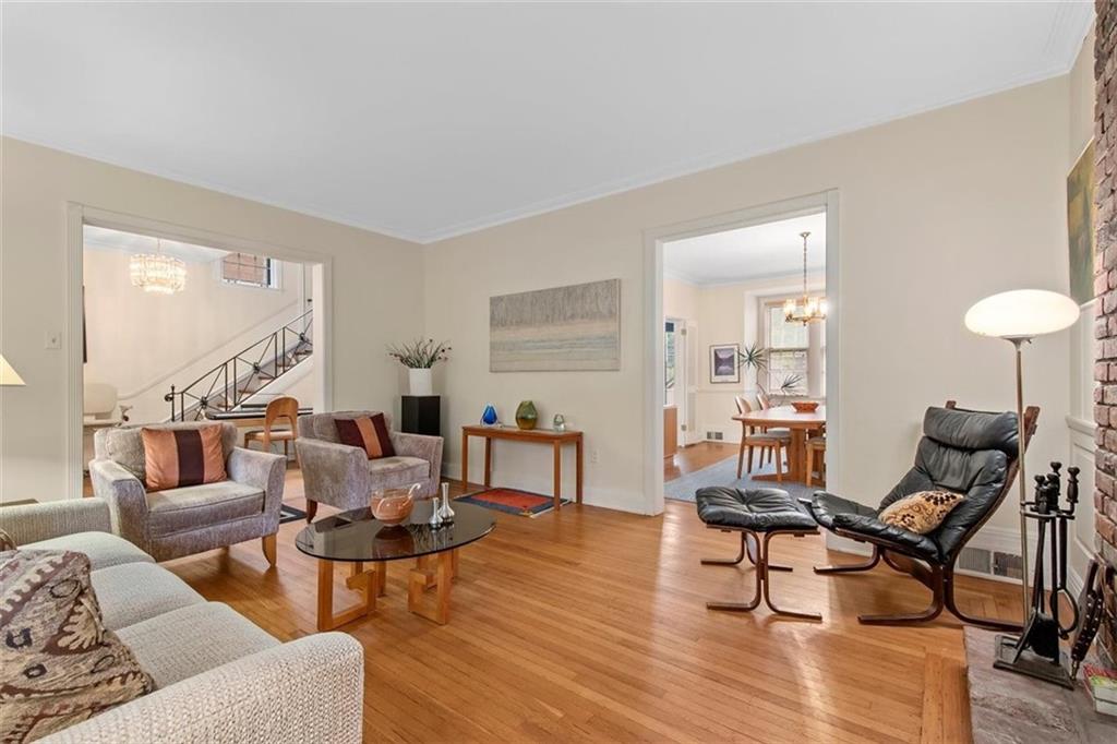 5624 Marlborough Road Pittsburgh, PA 15217 - Photo 10 of 25 a living room with furniture and a wooden floor