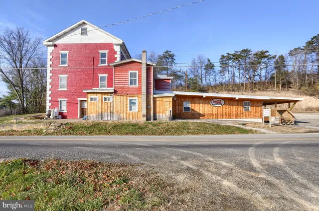 a front view of a building