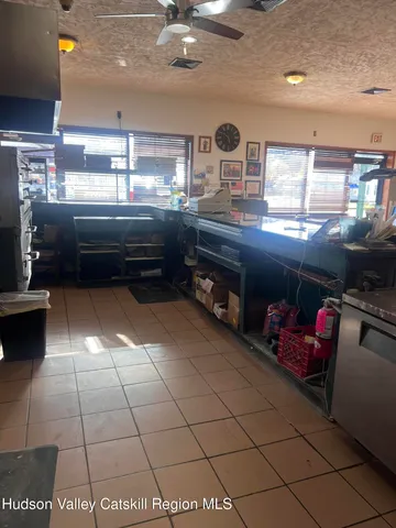 a kitchen with lots of counter top space