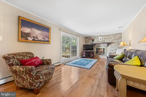 a living room with furniture and a couch