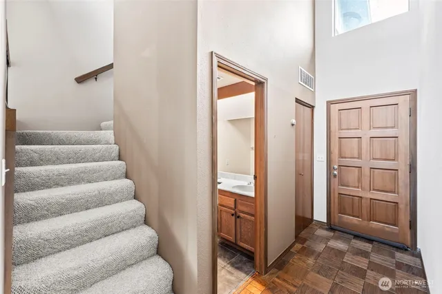 a view of bathroom and closet