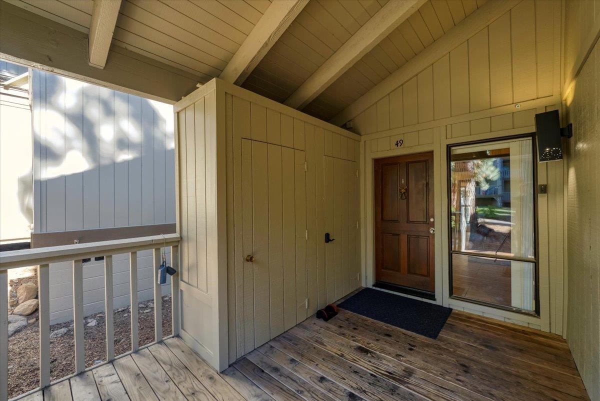 1001 Commonwealth Drive, Unit 49 Kings Beach, CA 96143 - Photo 3 of 25 a view of a porch with wooden floor