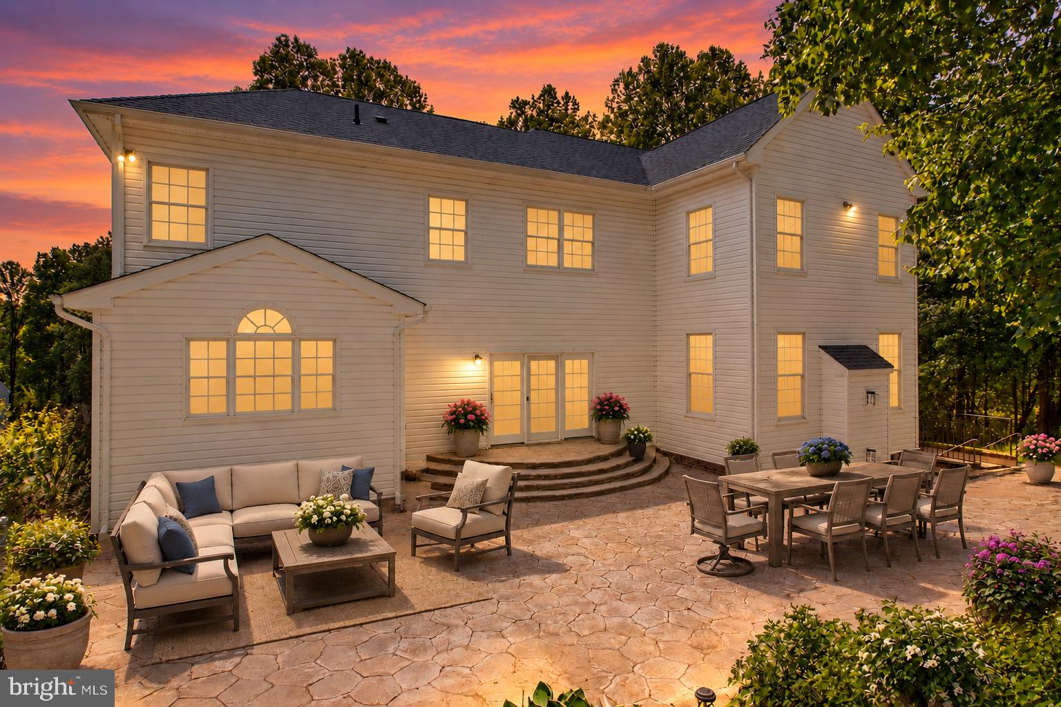 Paver patio - virtually staged