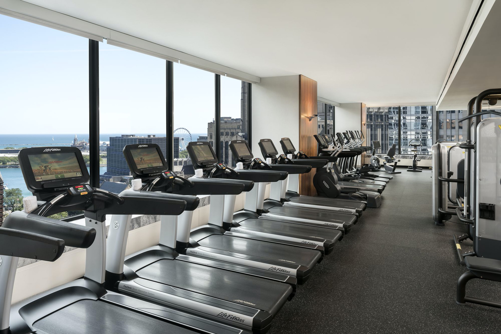 180 East Pearson Street, Unit 3701 Chicago, IL 60611 - Photo 34 of 36 a view of a room with gym equipment