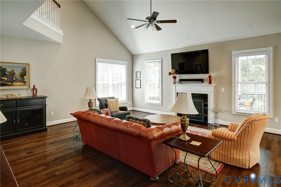 3606 Edenfield Road Midlothian, VA 23113 - Photo 28 of 67 Living room featuring high vaulted ceilings, rich