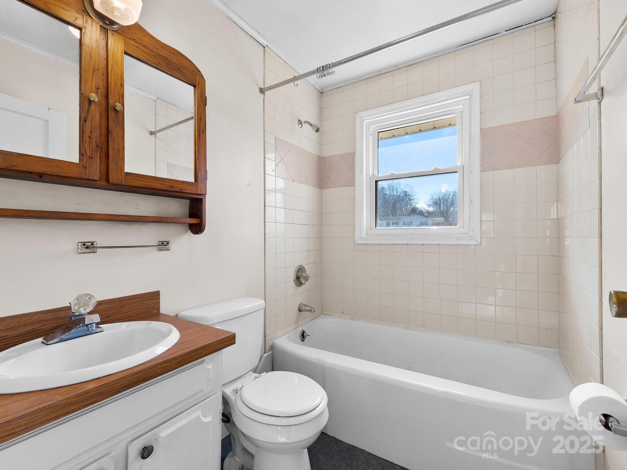 71 Lower Glady Fork Road Candler, NC 28715 - Photo 20 of 43 a bathroom with a sink a toilet and a bathtub
