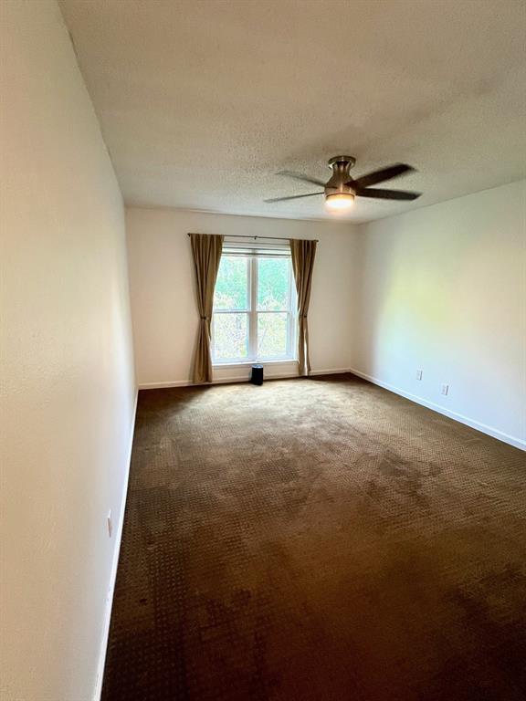 4845 Cedar Springs Road, Unit 368 Dallas, TX 75219 - Photo 19 of 38 an empty room with windows and a ceiling fan