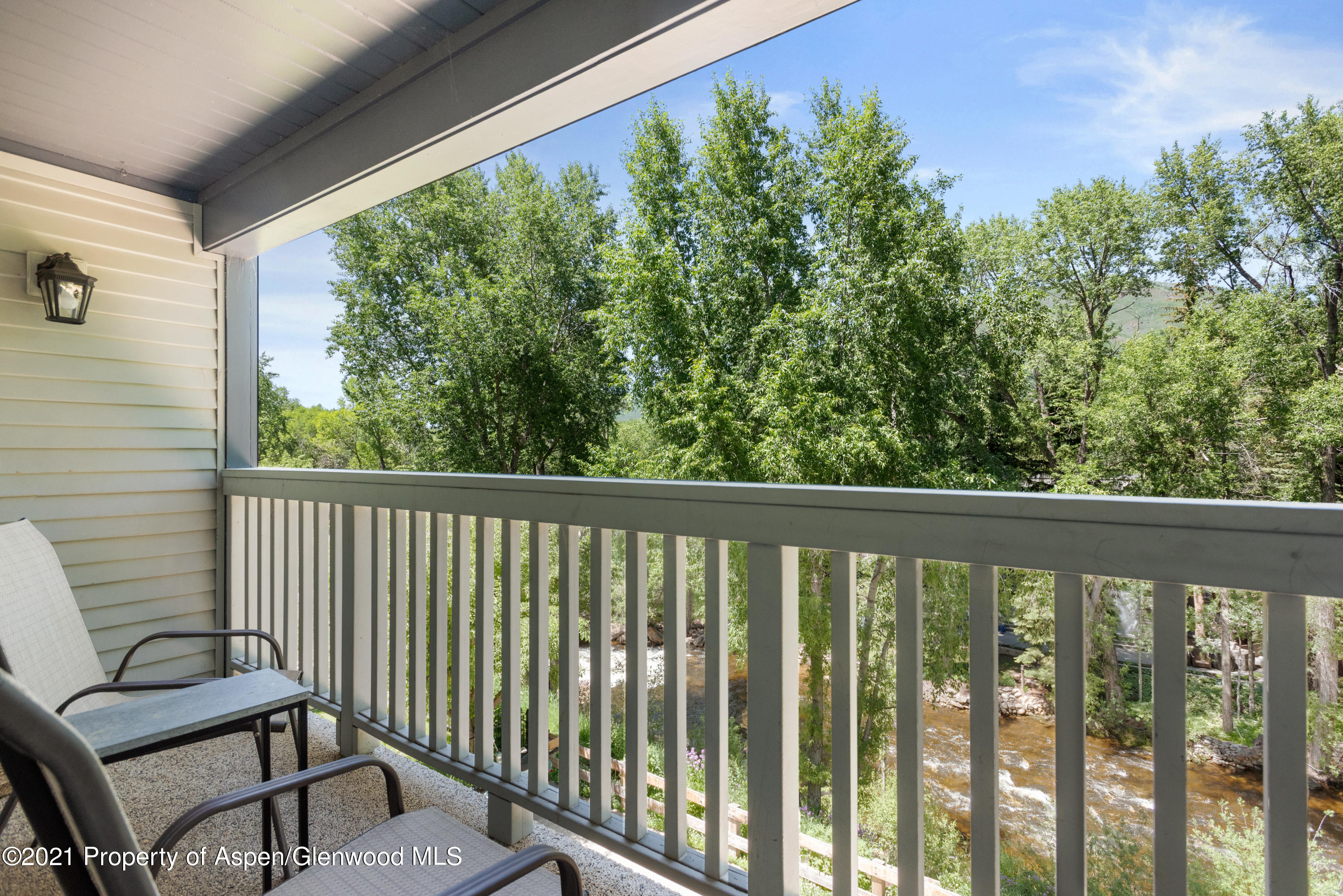 916 East Hopkins Avenue, Unit 204 Aspen, CO 81611 - Photo 12 of 14 a view of a balcony with wooden floor