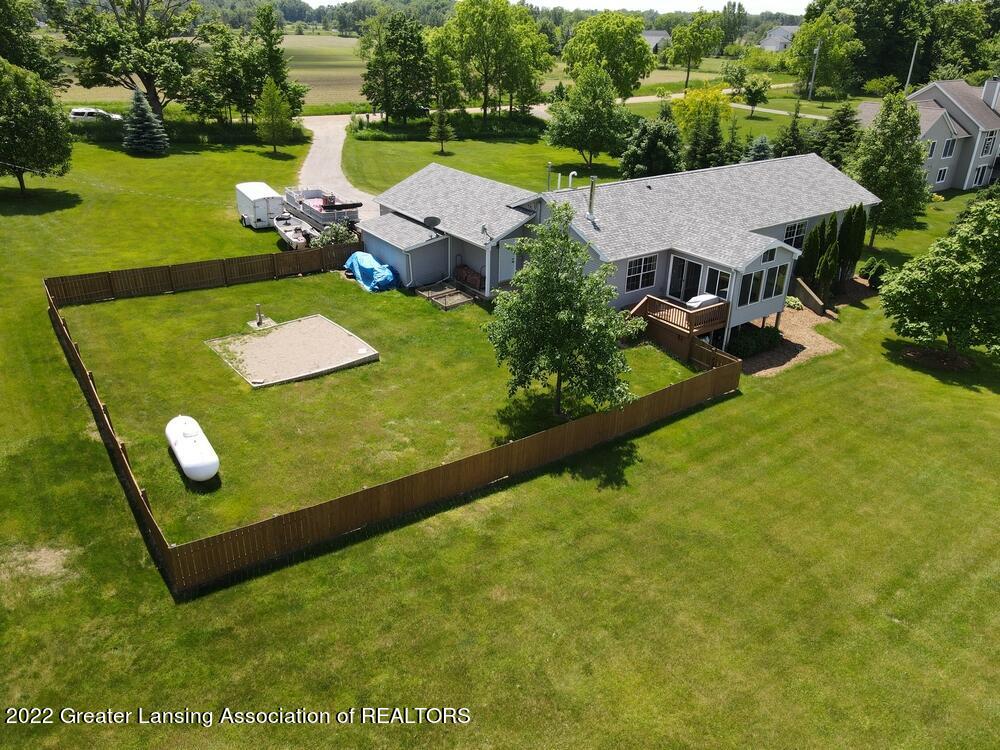 15200 West Herbison Road Eagle, MI 48822 - Photo 45 of 48 Fenced yard aerial