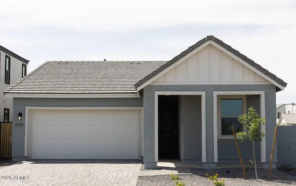 a front view of a house