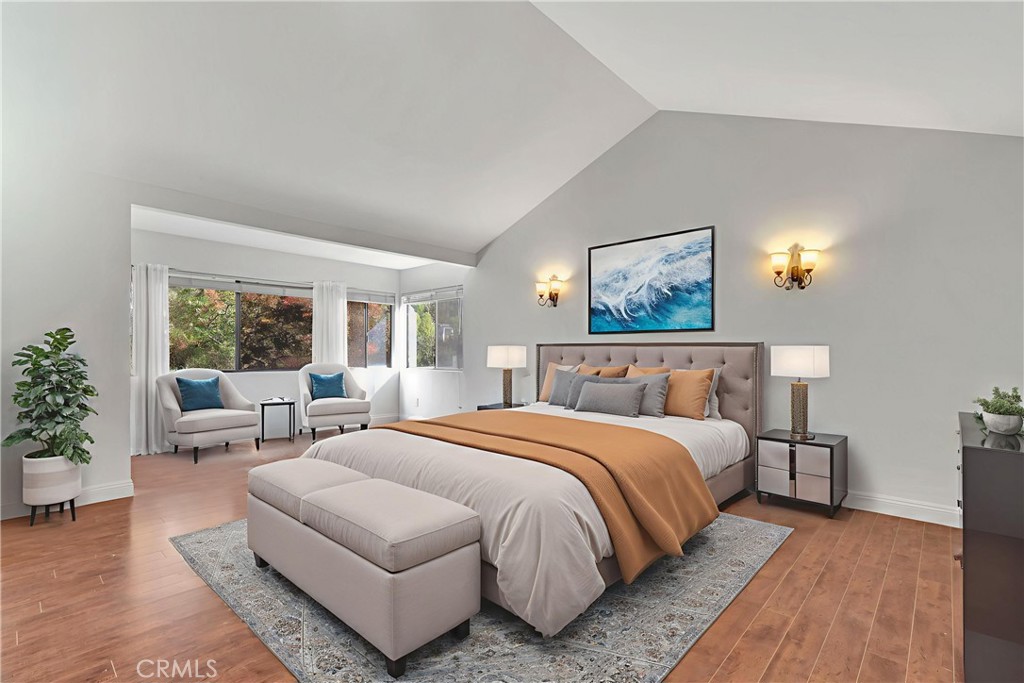 119 Bell Cyn Road Bell Canyon, CA 91307 - Photo 9 of 18 a bedroom with a large bed couch and a window