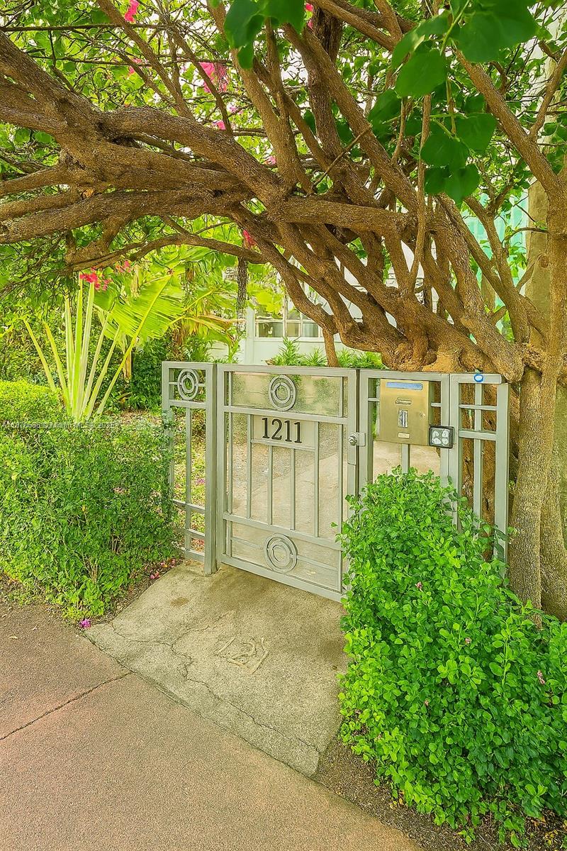 front view of a house with a large tree