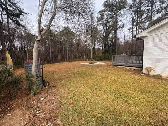 a backyard of a house