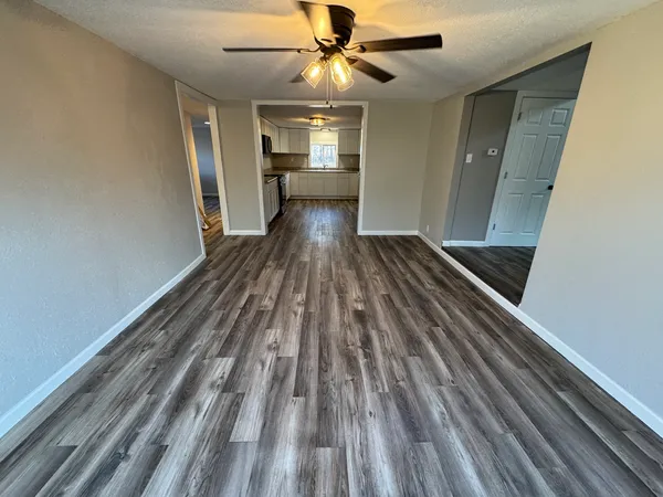 a view of an empty room and window