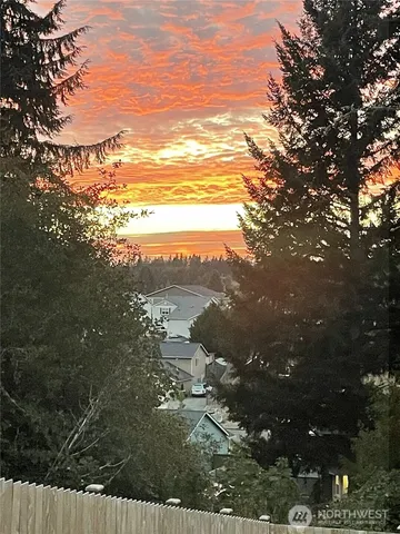 a view of city and mountain