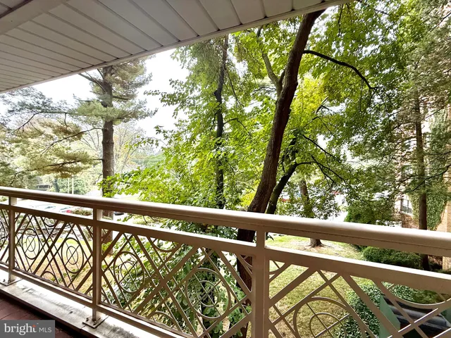 a view of street from a balcony