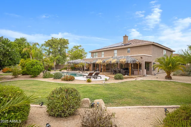 an aerial view of residential building and street