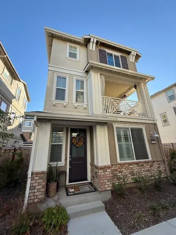 a front view of a house