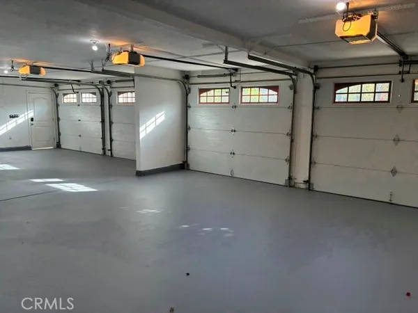 a view of a garage