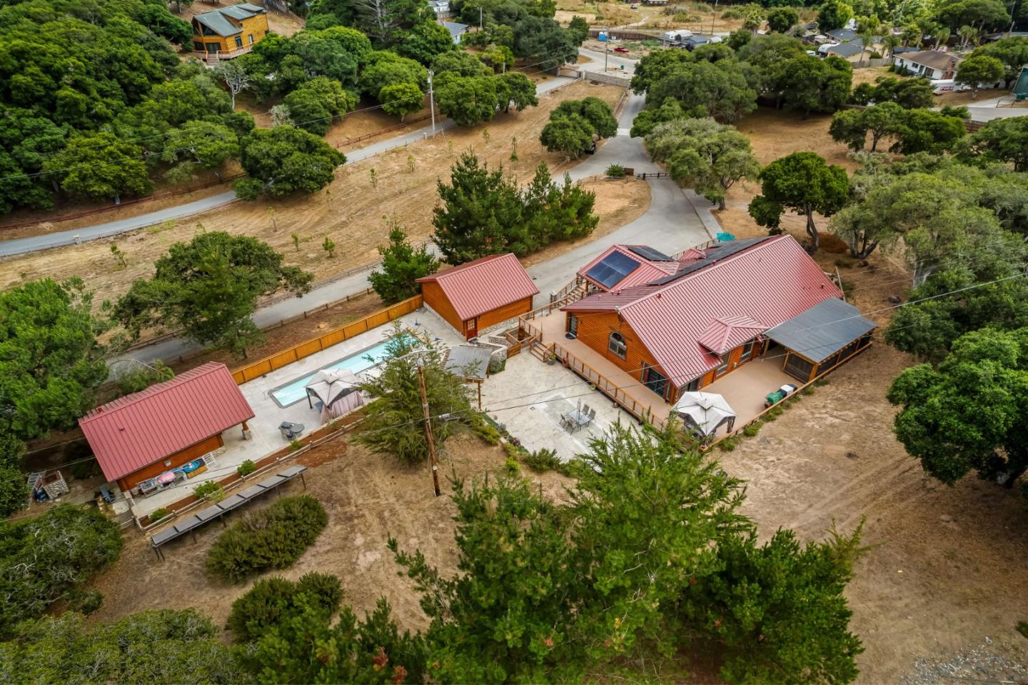 8697 Dyer Road Salinas, CA 93907 - Photo 46 of 94 an aerial view of a house with a yard