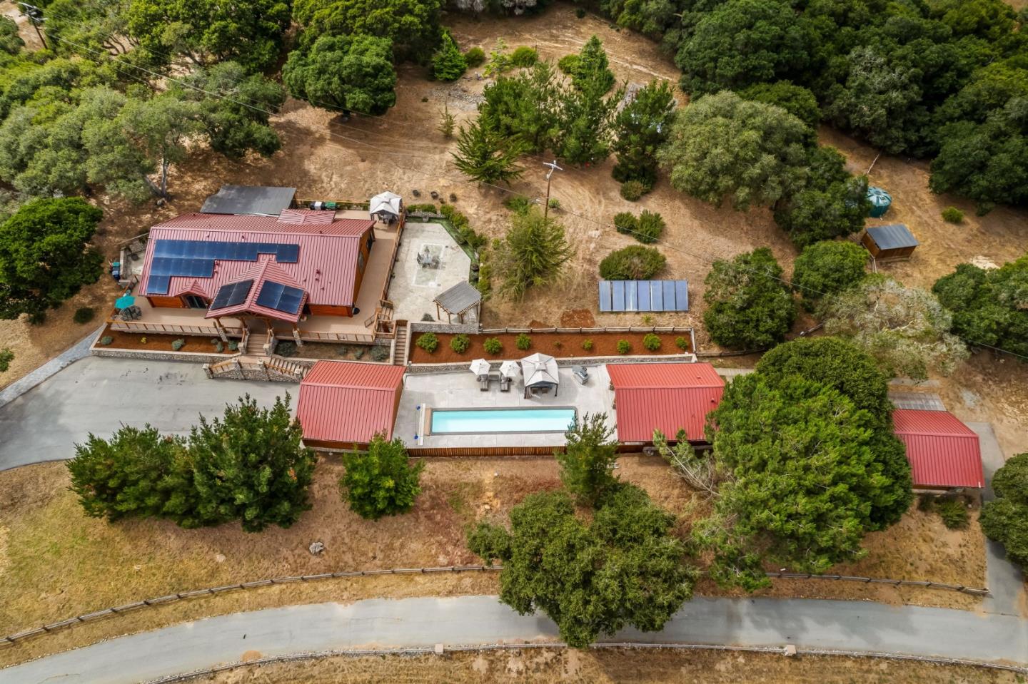 8697 Dyer Road Salinas, CA 93907 - Photo 53 of 94 an aerial view of a house with a yard and lake view