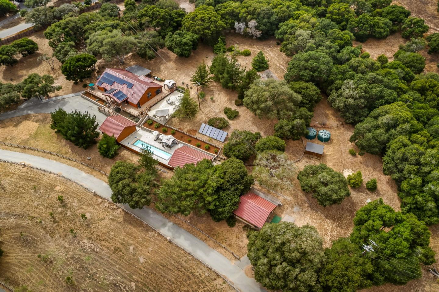 8697 Dyer Road Salinas, CA 93907 - Photo 54 of 94 an aerial view of a house with a yard and lake view