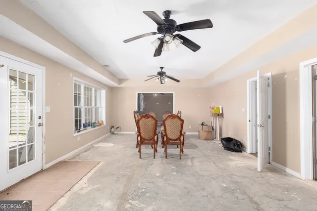 a view of a snow in a yard