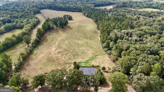 a view of a lake from a yard