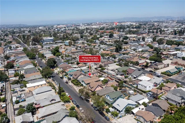 an aerial view of a city