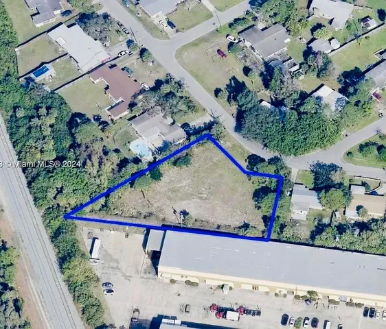 an aerial view of a swimming pool