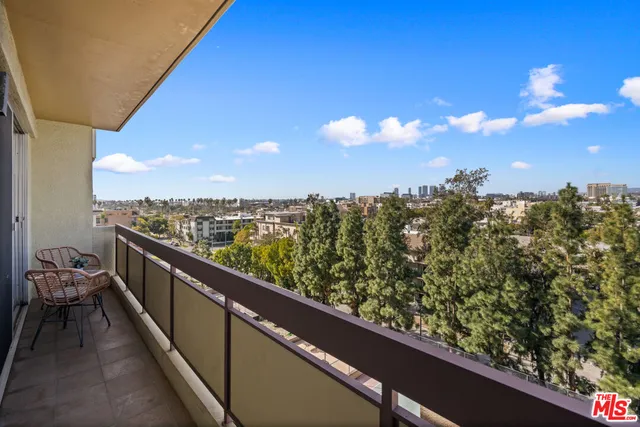 a view of city from balcony