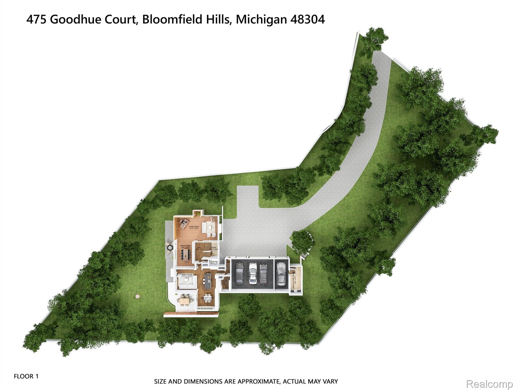 475 Goodhue Road Bloomfield Hills, MI 48304 - Photo 3 of 84 Welcome-To-475-Goodhue-Court-02a Site Plan 3D.jpg