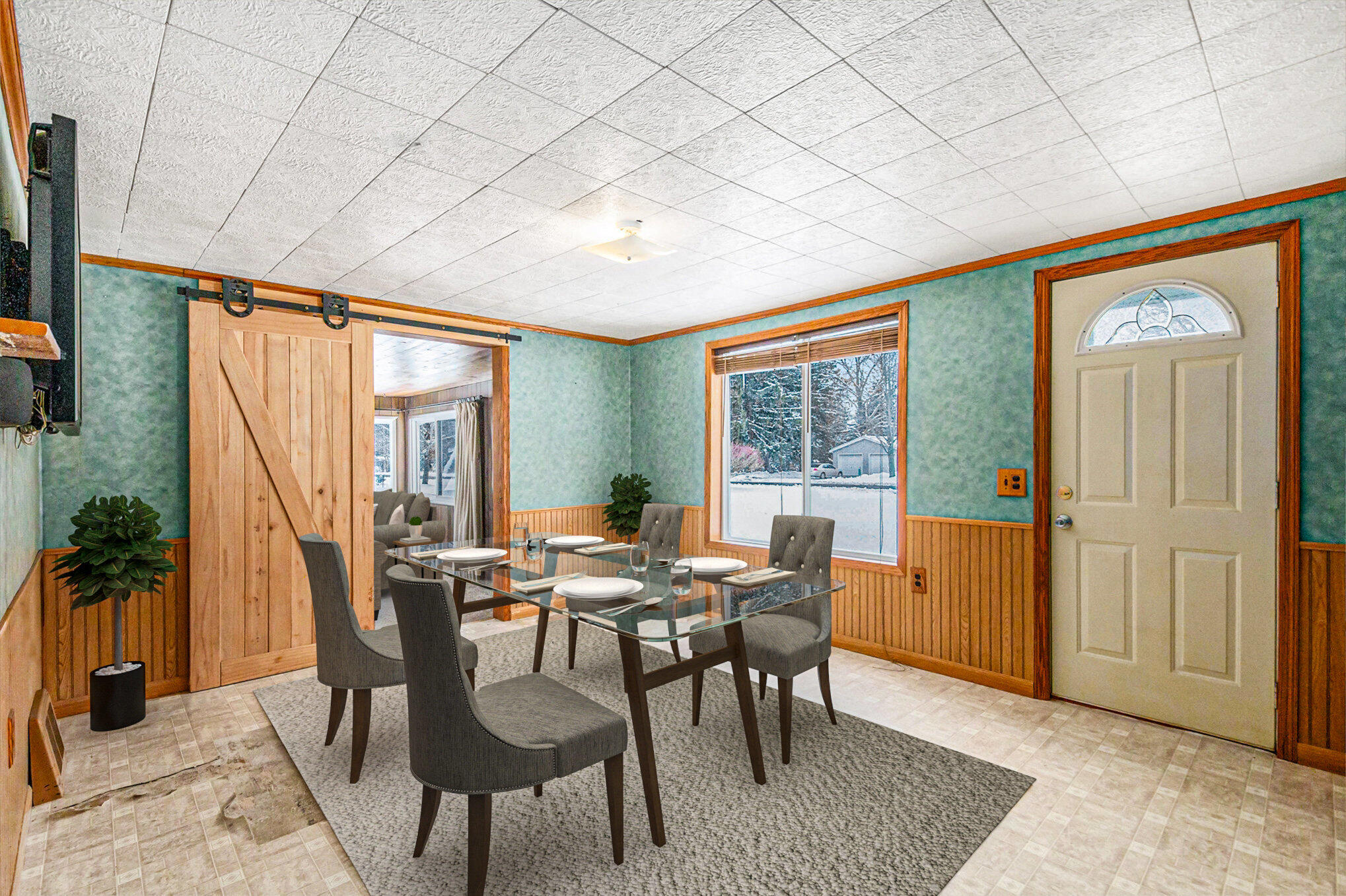 2730 Johnson Road Gowen, MI 49326 - Photo 8 of 33 2730 Johnson Rd Dining Room Staged