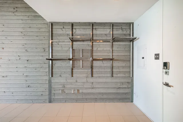 a view of wooden door