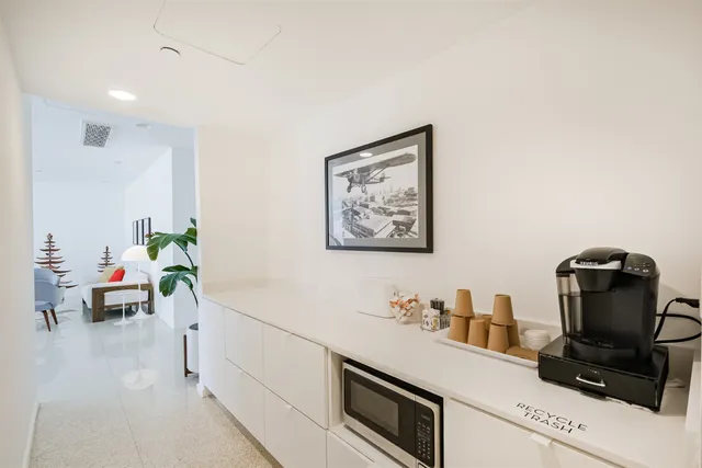 a view of backyard with a garden and entertaining space