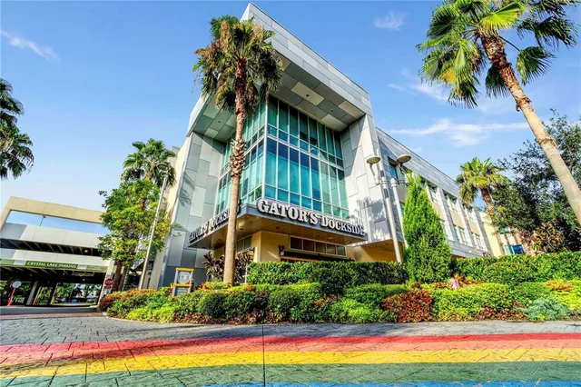 a front view of a building