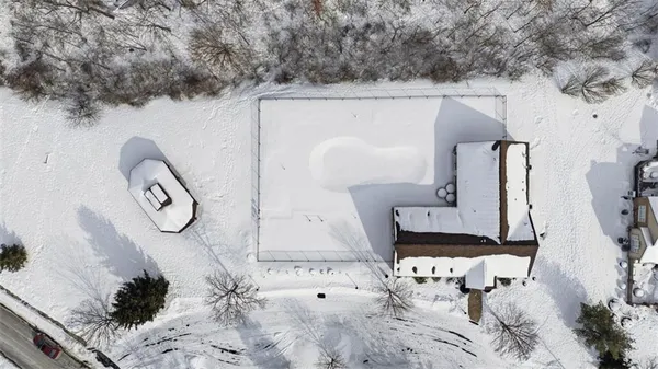 an aerial view of multiple house
