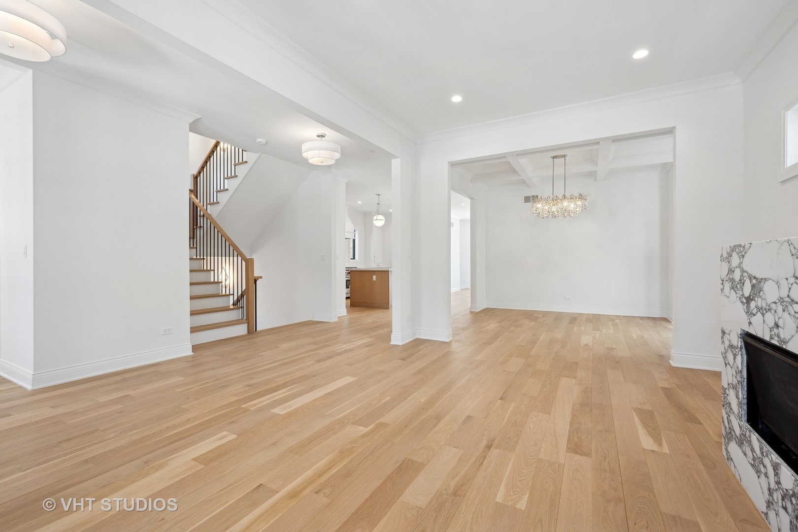 399 Ridge Avenue Winnetka, IL 60093 - Photo 6 of 45 a view of empty room with wooden floor and fan