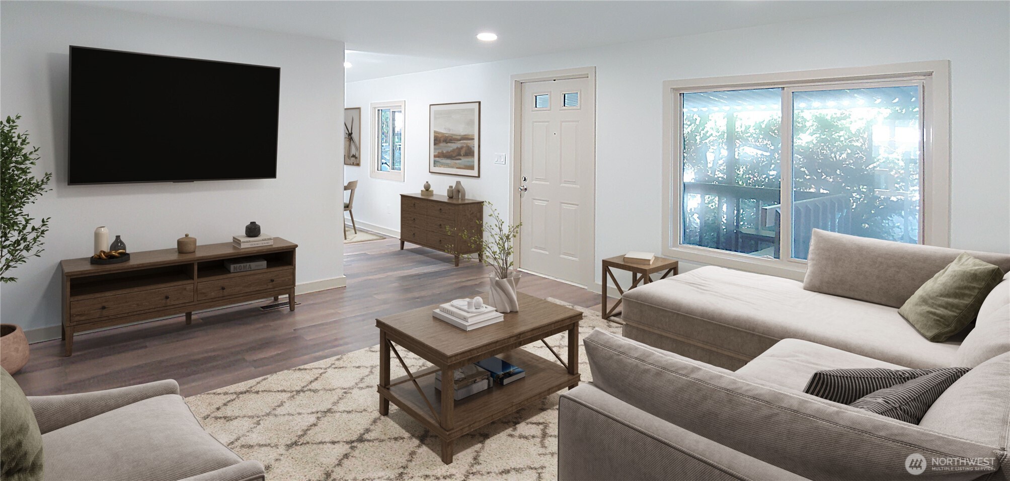 3504 Seattle Hill Road, Unit 30 Bothell, WA 98012 - Photo 4 of 23 a living room with furniture a flat screen tv and a window