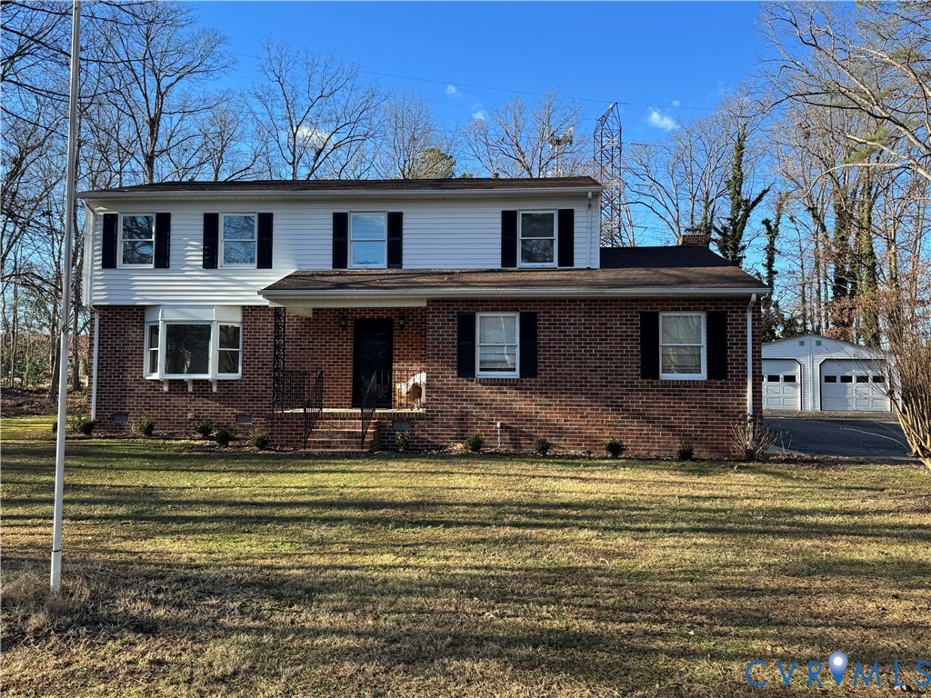 a view of a building with a swimming pool