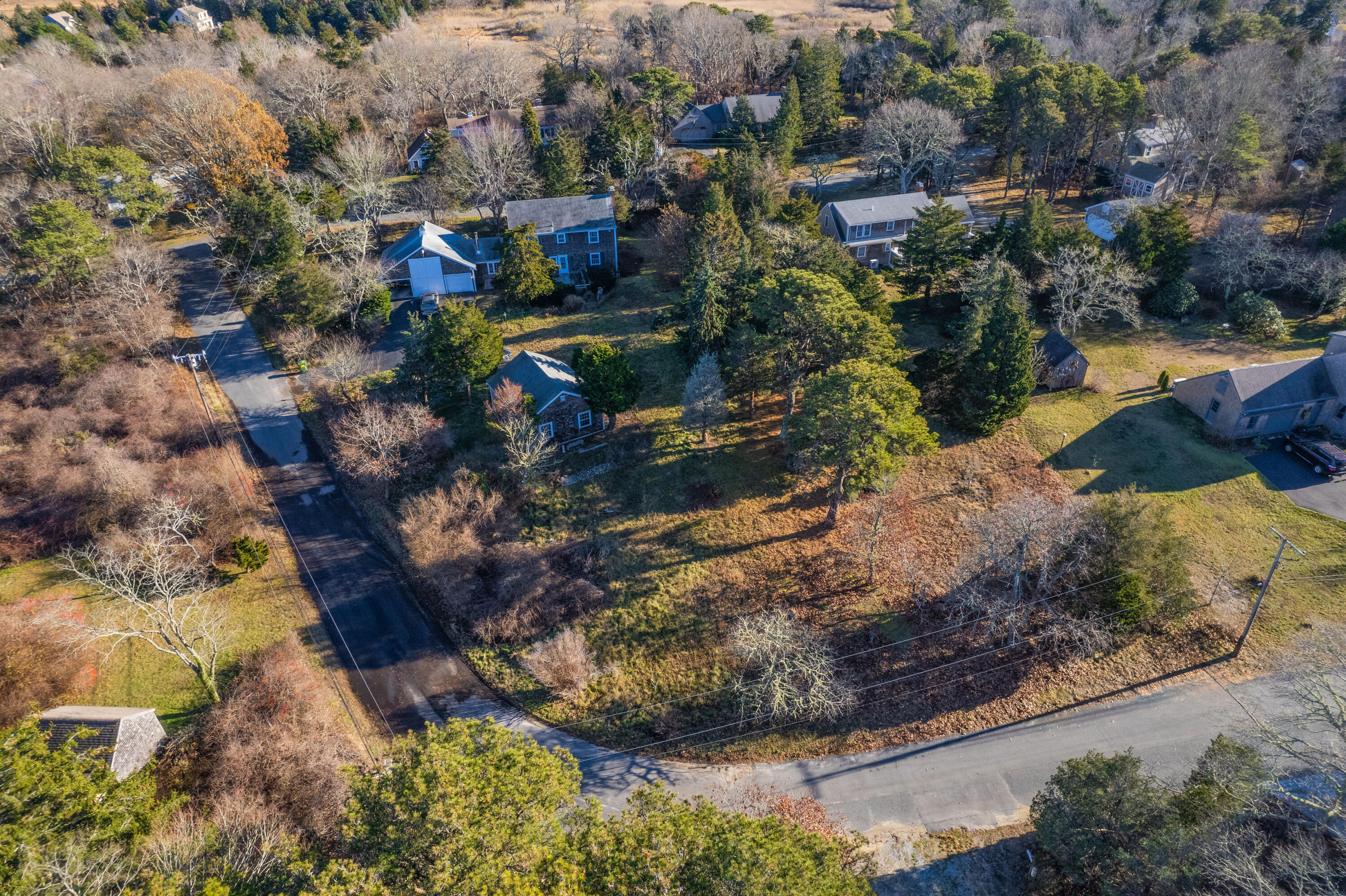 95 Windjammer Lane Eastham, MA 02642 - Photo 8 of 19 a view of aerial view of residential house with outdoor space