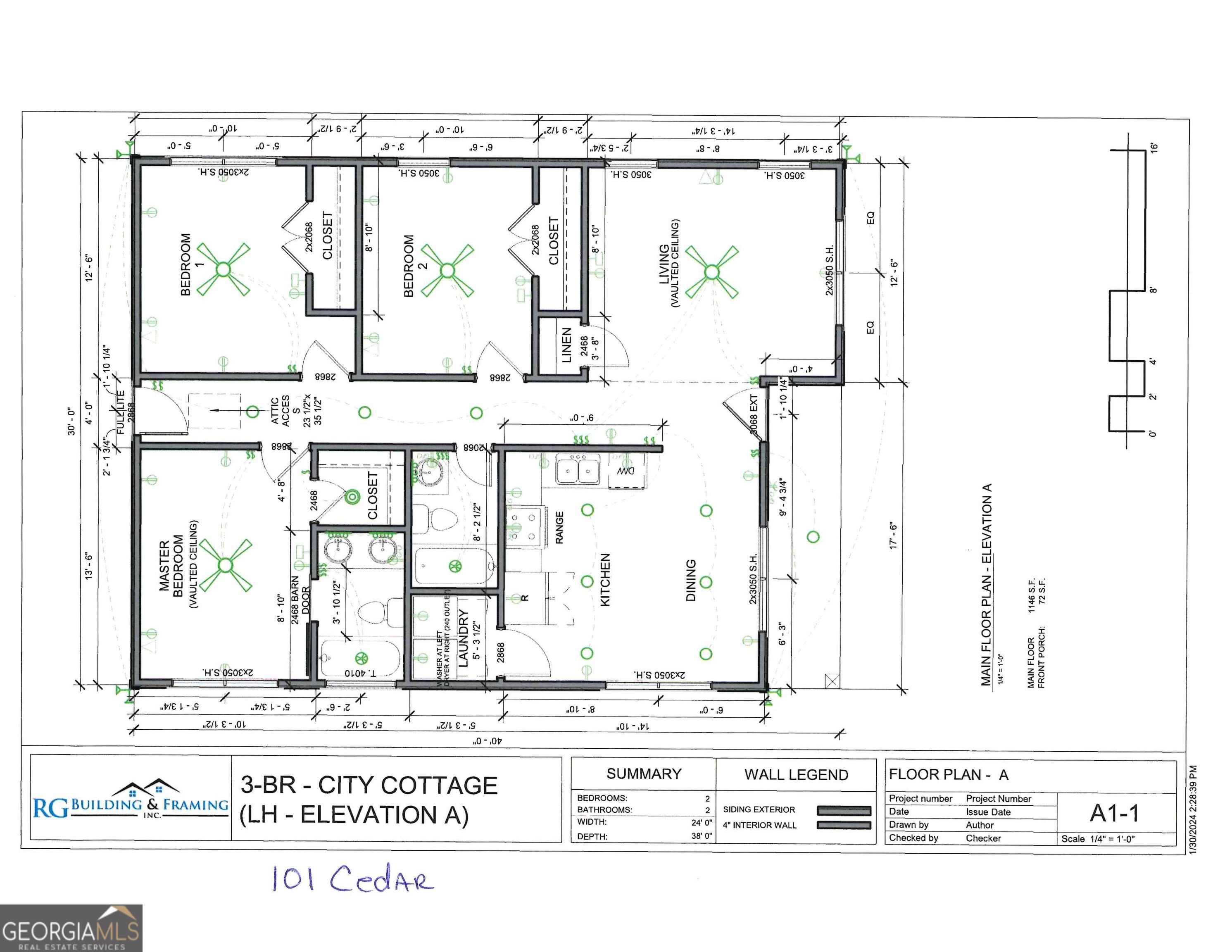 112 Cedar Street LaGrange, GA 30241 - Photo 2 of 2 a black and white photo of a white wall