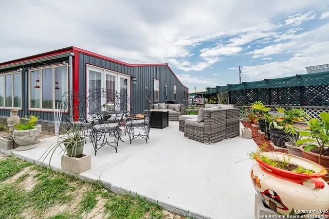 a view of a lake with a big yard