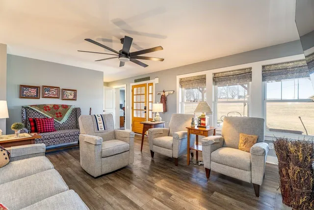 a close view of a fireplace with wooden floor