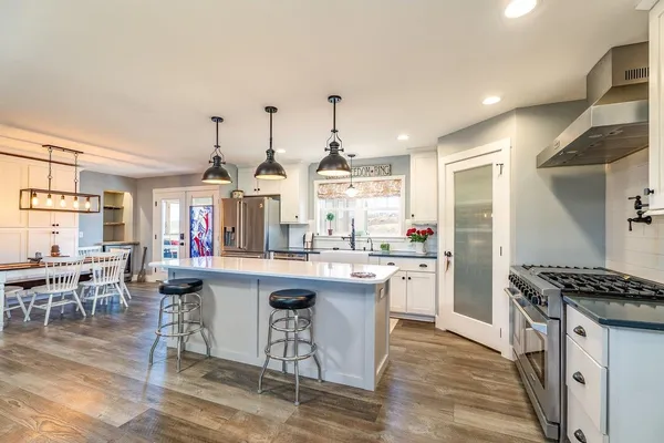 a close up of a stove top oven sitting on a counter