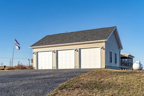 a house view with a swimming pool