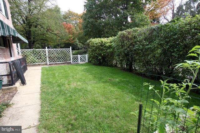 side fenced yard