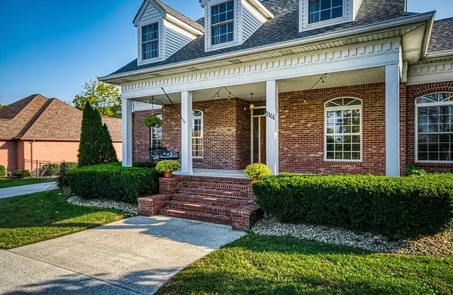 a front view of a house